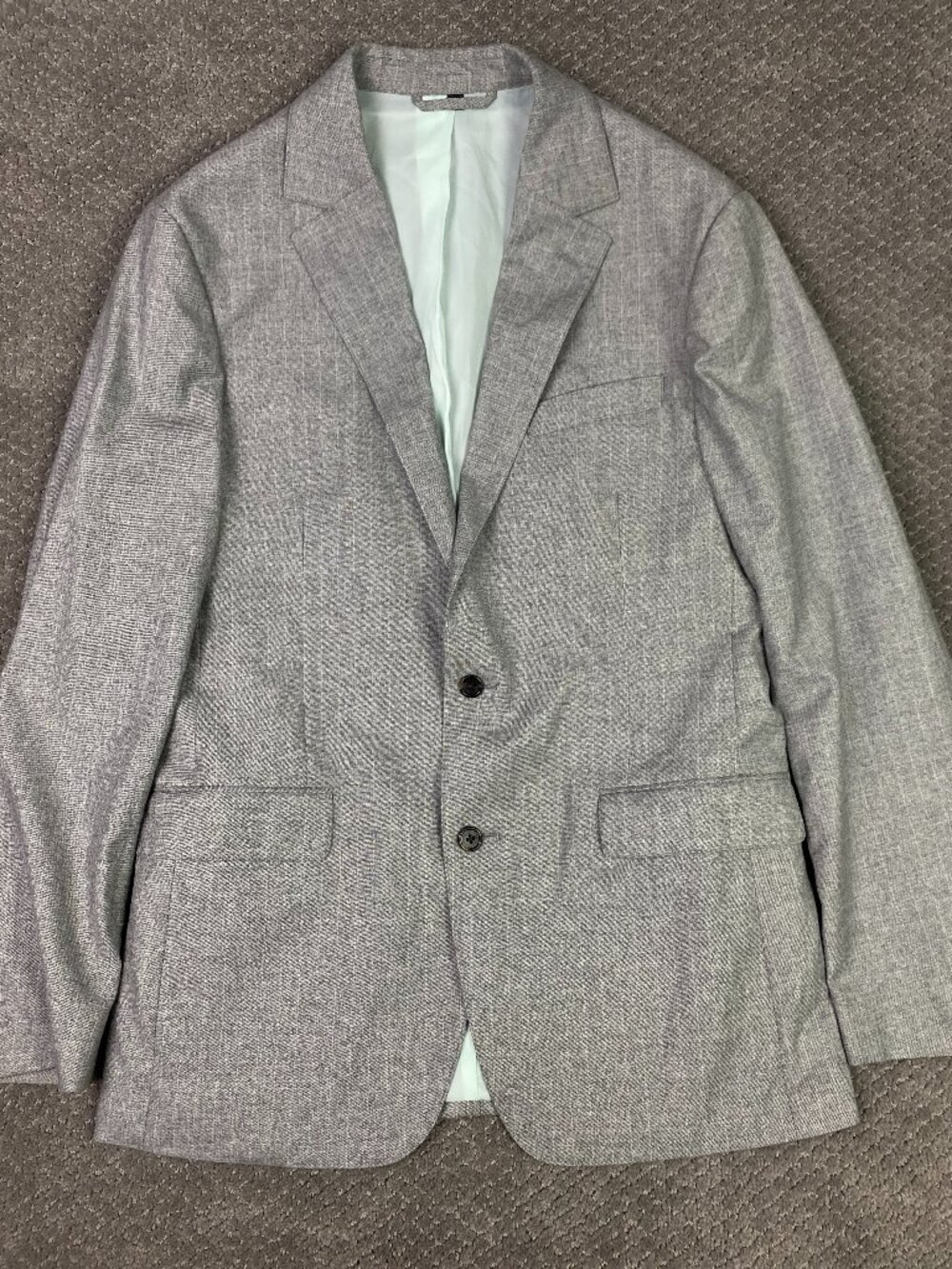 Bonobos Blazer Sports Coat Mens 42L Gray Athletic Fit Guabello Lieve Wool Cotton